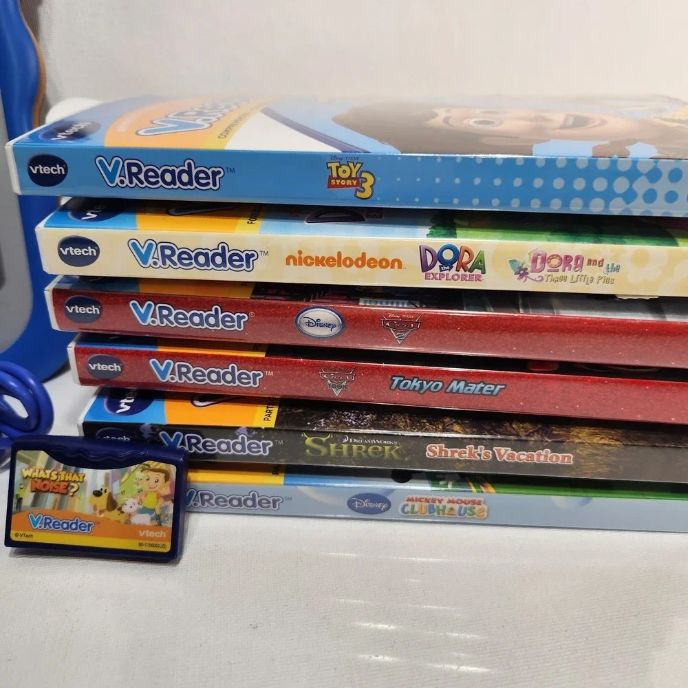 VTech VReader Interactive E-Reading System + 6 Cartridges